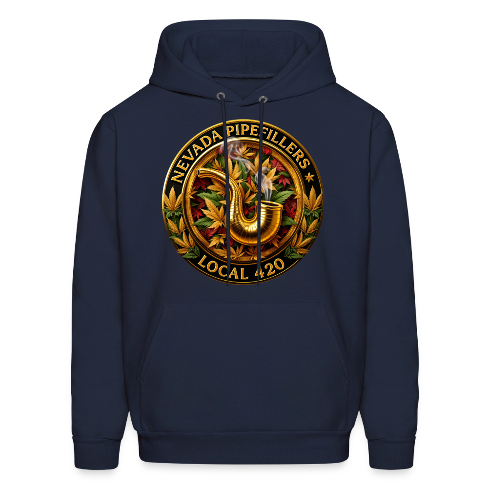 NEVADA PIPEFILLERS LOCAL 420  F/B DESIGN Men's Hoodie - navy