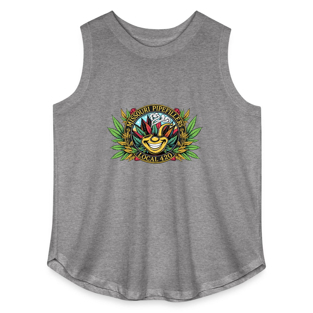 MISSOURI PIPEFILLERS LOCAL 420 F/B DESIGNS Women's Curvy Relaxed Tank Top - granite heather 
