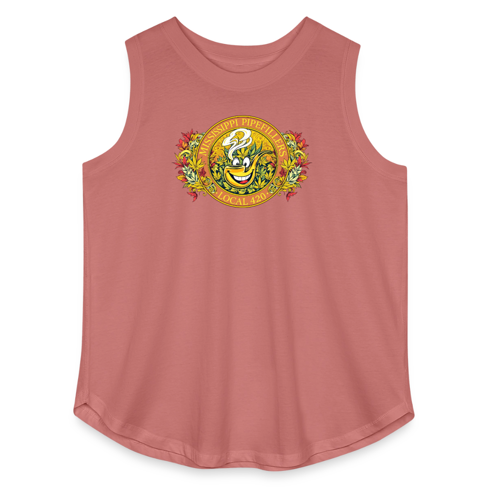 MISSISSIPPI PIPEFILLERS LOCAL 420 F/B DESIGN Women's Curvy Relaxed Tank Top - mauve