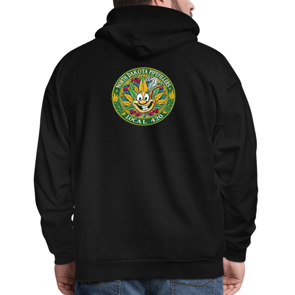 NORTH DAKOTA PIPEFILLERS LOCAL 420 F/B 2 DESIGNS Men's Hoodie - black