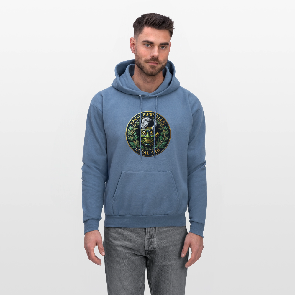 HAWAII PIPEFILLERS LOCAL 420 F/B DESIGN Men's Hoodie - denim blue