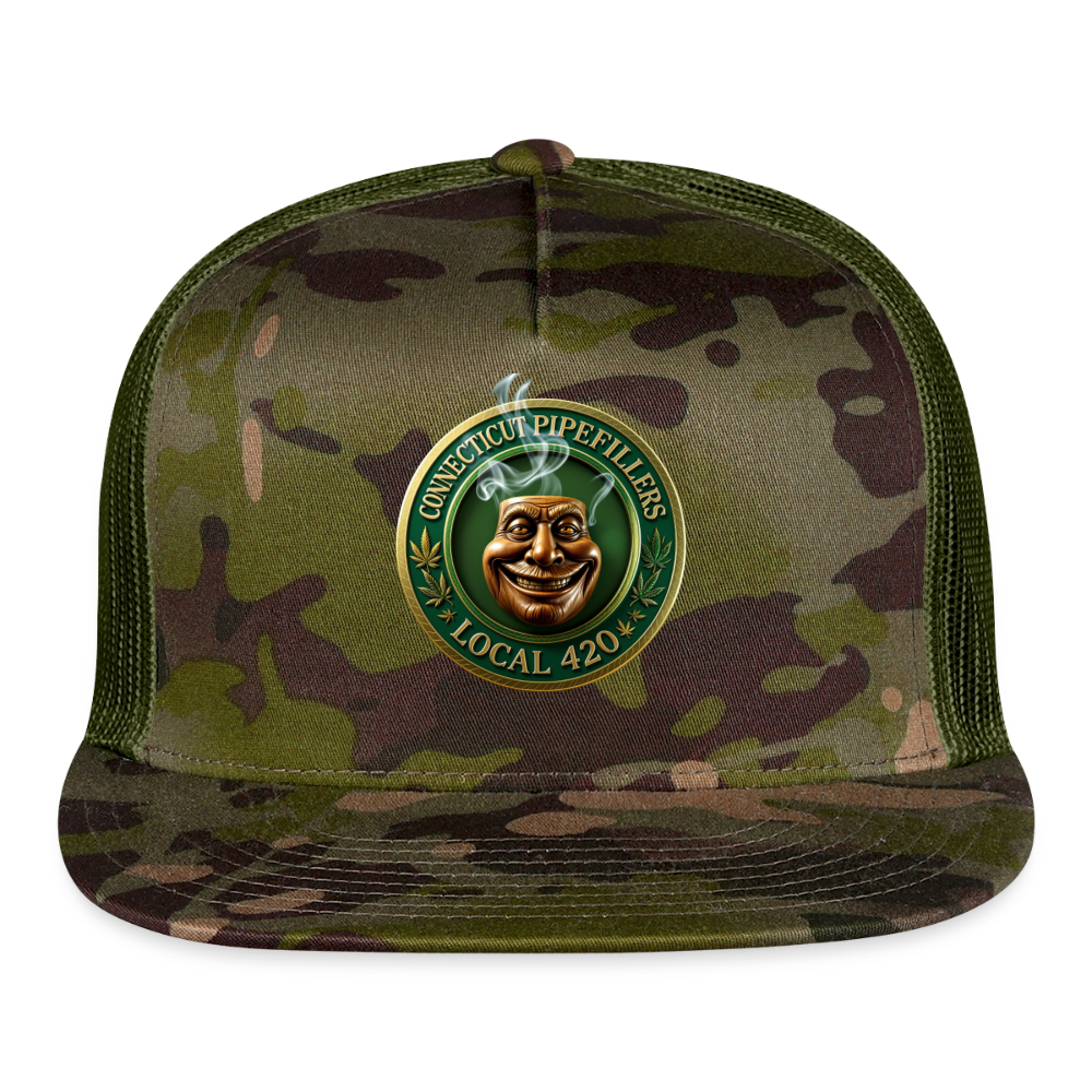 CONNECTICUT PIPEFILLERS LOCAL 420 CAMO Trucker Hat - MultiCam\green