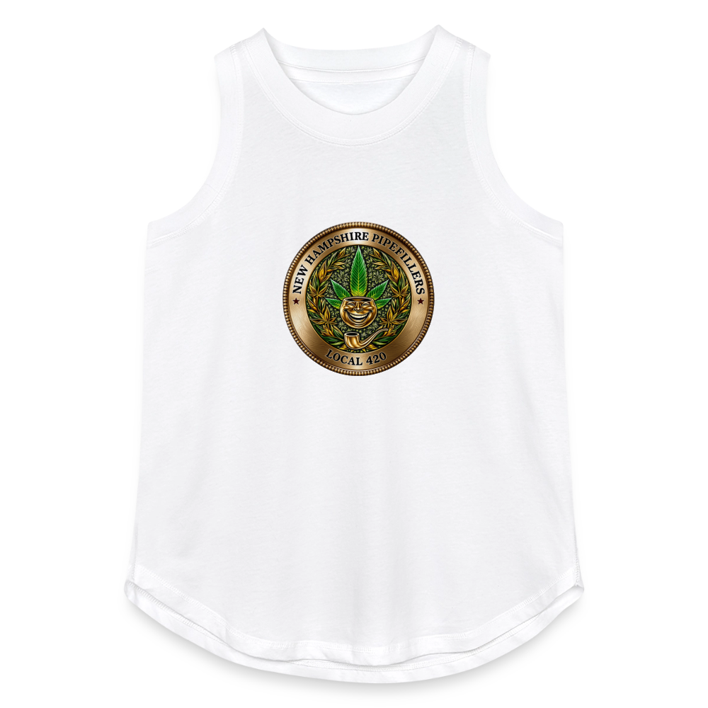 NEW HAMPSHIRE PIPEFILLERS LOCAL 420 Women's Relaxed Tank Top - white