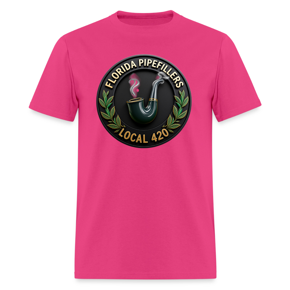 FLORIDA PIPEFILLERS LOCAL 420 F/B DESIGN Men's T-Shirt - fuchsia
