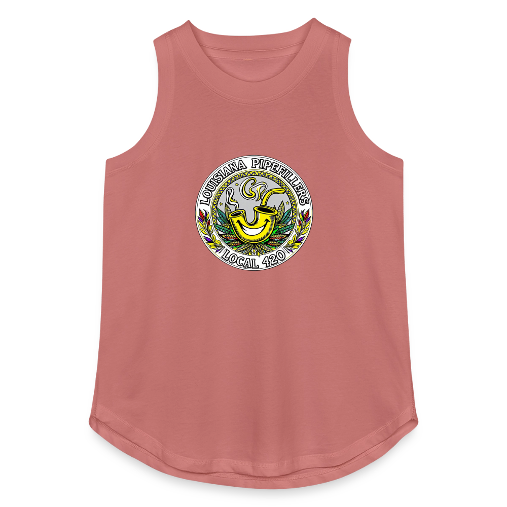 LOUISIANA PIPEFILLERS LOCAL 420 Women's Relaxed Tank Top - mauve