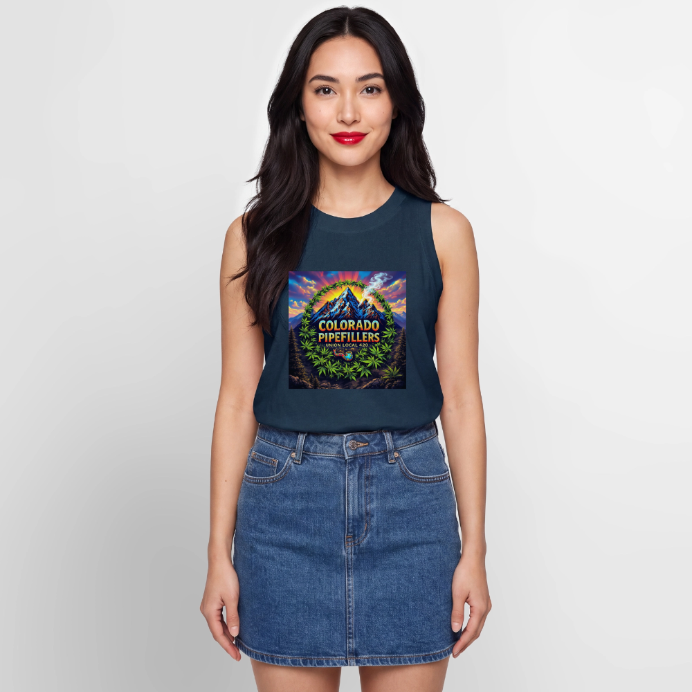 COLARADO PIPEFILLERS LOCAL 420 Women's Relaxed Tank Top - denim