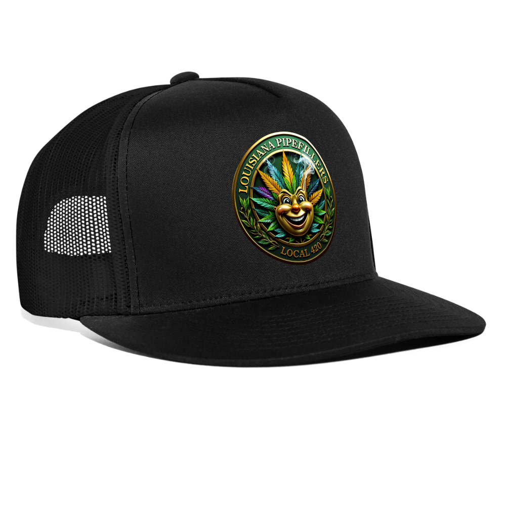 LOUISIANA PIPEFILLERS LOCAL 420 Trucker Hat - black/black