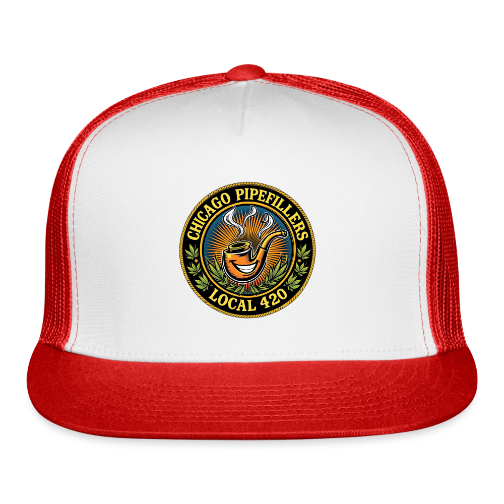 CHICAGO PIPEFILLERS LOCAL 420 Trucker Hat - white/red