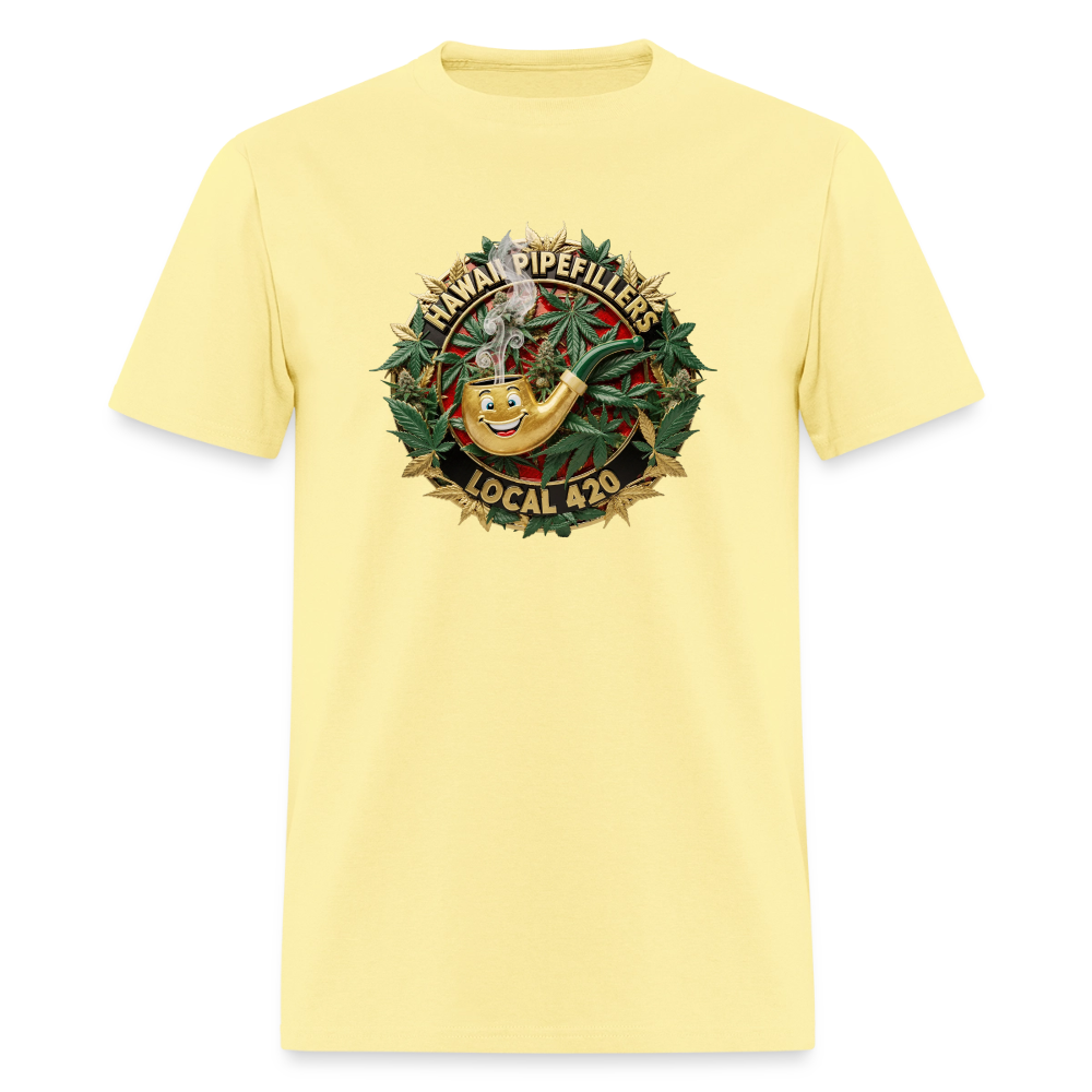HAWAII PIPEFILLERS LOCAL 420 F/B DESIGN Men's T-Shirt - cornsilk