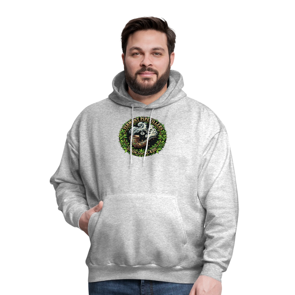 VERMONT PIPEFILLERS LOCAL 420 2 EMBLEM Men's Hoodie - heather gray