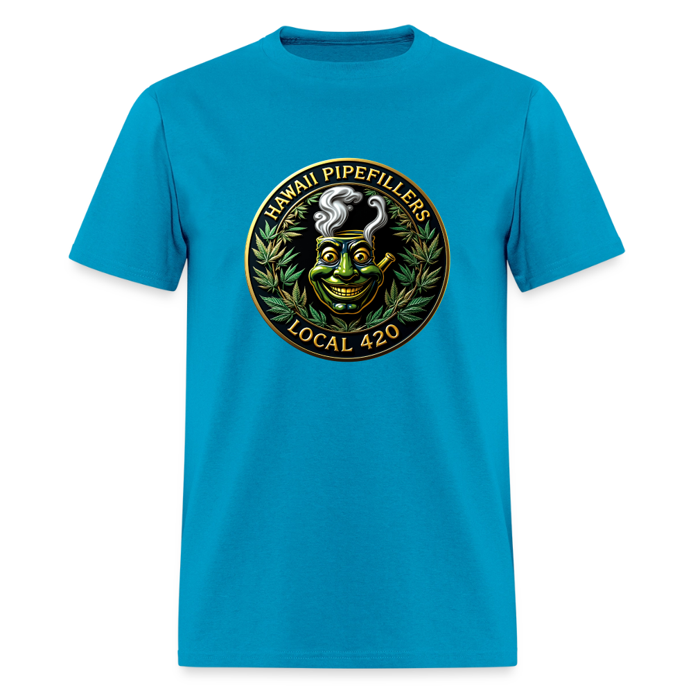 HAWAII PIPEFILLERS LOCAL 420 Men's T-Shirt - turquoise