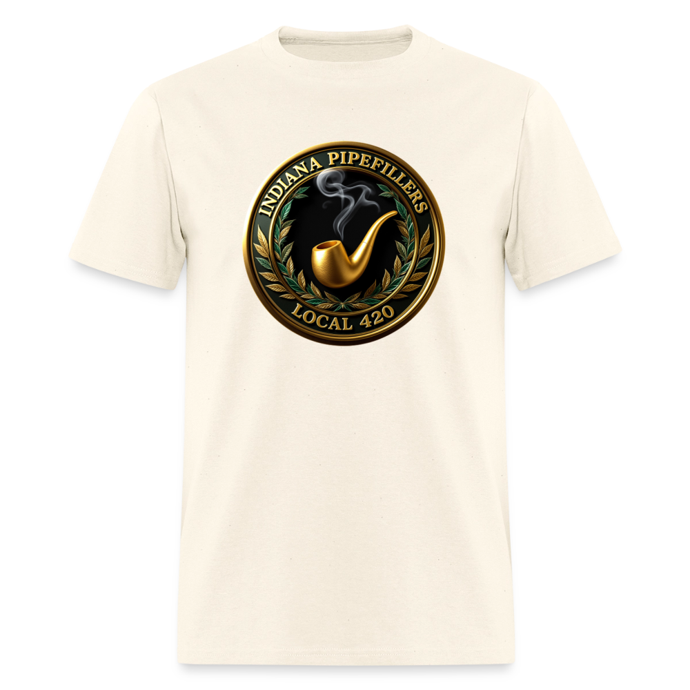 INDIANA PIPEFILLERS LOCAL 420 F/B DESIGN Men's T-Shirt - sweet cream heather