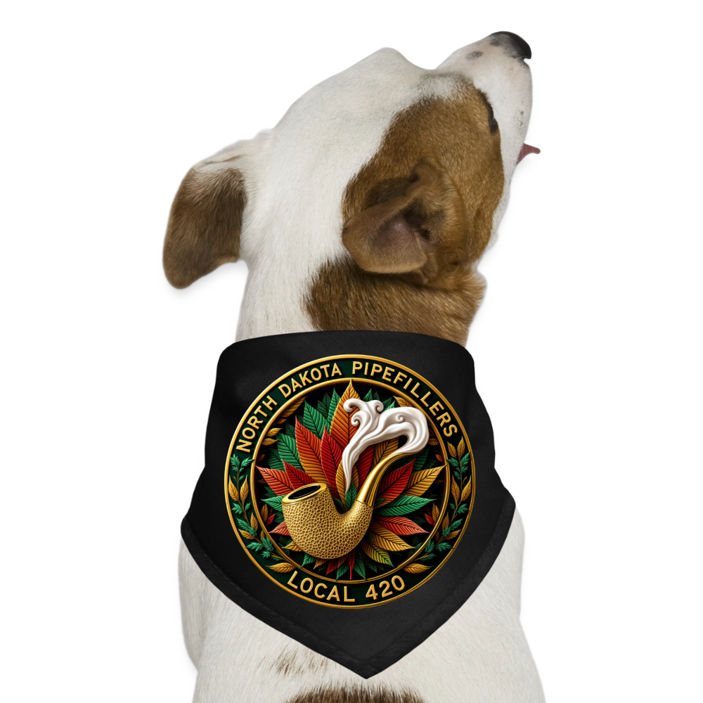 NORTH DAKOTA PIPEFILLERS LOCAL 420 Dog Bandana - black