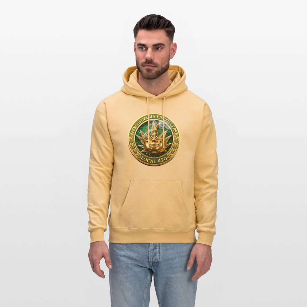 PENNSYLVANIA PIPEFILLERS LOCAL 420 F/B DESIGNS Men's Hoodie - light gold 