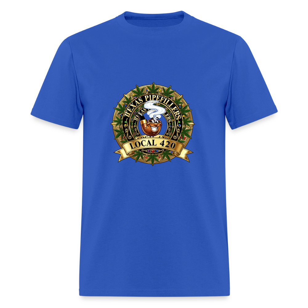 TEXAS PIPEFILLERS LOCAL 420 Men's T-Shirt - royal blue