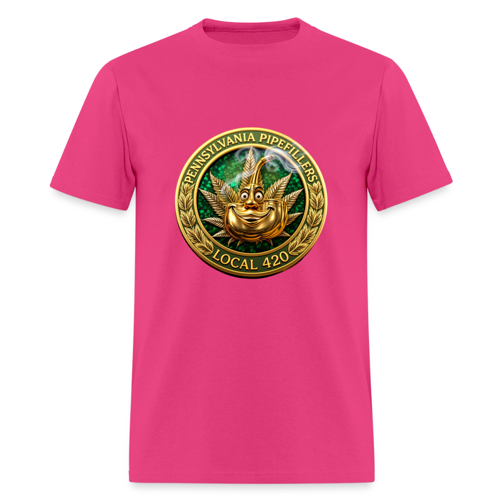 PENNSYLVANIA PIPEFILLERS LOCAL 420 F/B DESIGNS Men's T-Shirt - fuchsia