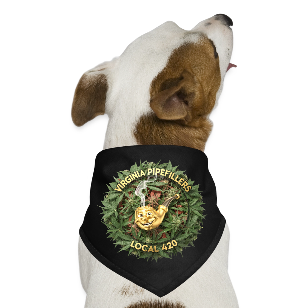 VIRGINIA PIPEFILLERS LOCAL 420 Union Dog Bandana - black