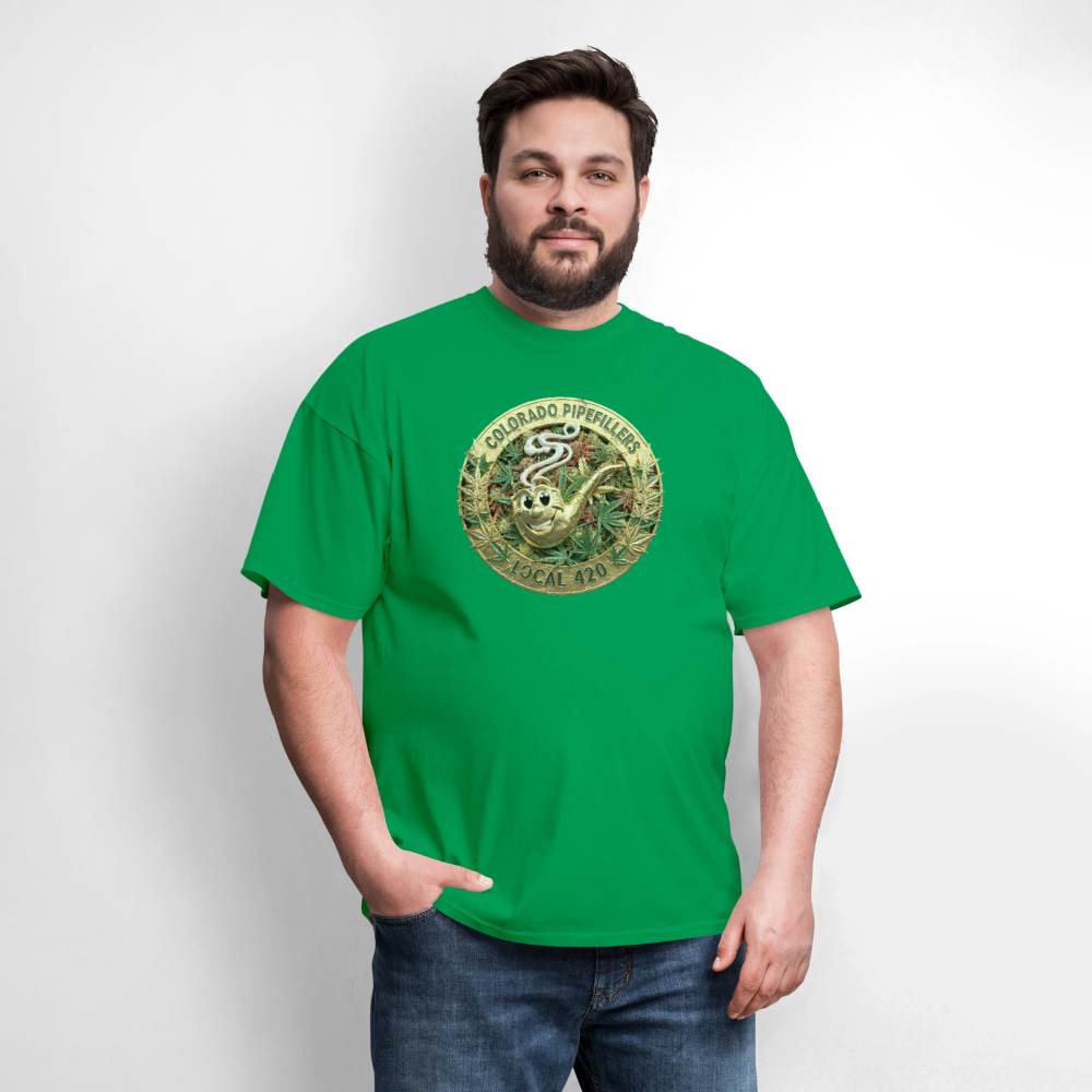 COLORADO PIPEFILLERS LOCAL 420 Men's T-Shirt - bright green