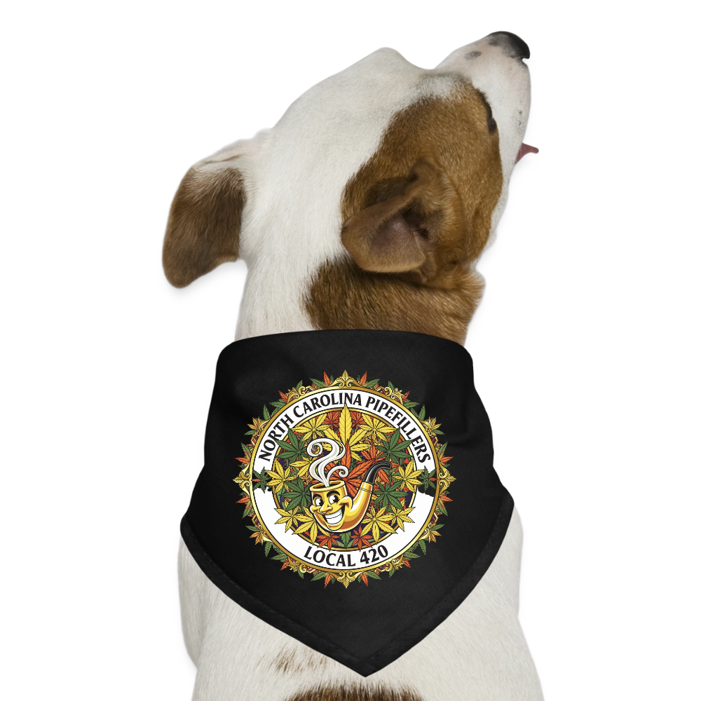NORTH CAROLINA PIPEFILLERS LOCAL 420 Union Dog Bandana - black