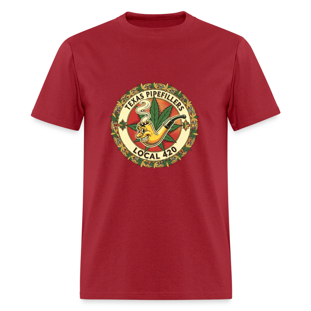 TEXAS PIPEFILLERS LOCAL 420 F/B DESIGN Men's T-Shirt - true red