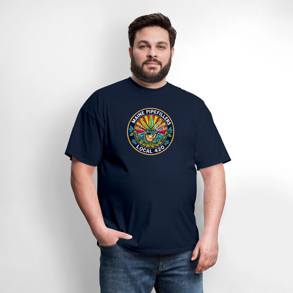 MAINE PIPEFILLERS LOCAL 420 Men's T-Shirt - navy