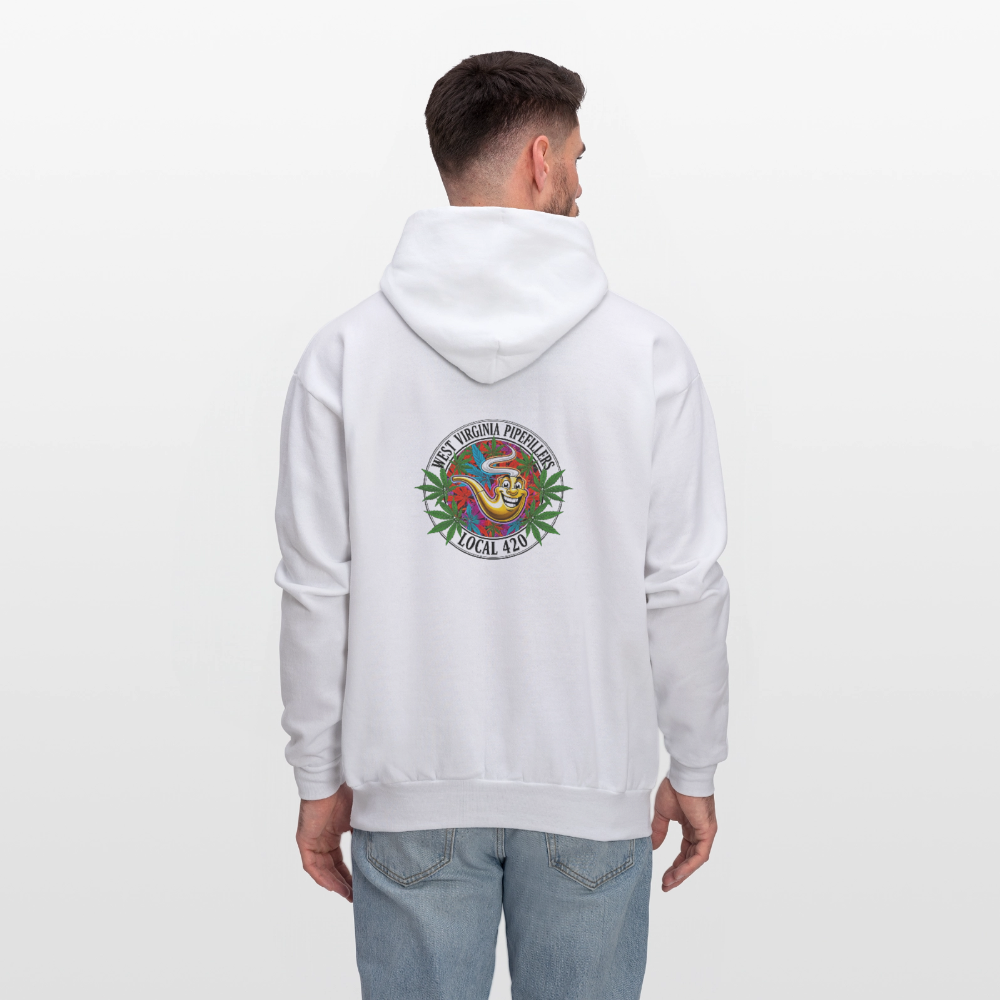 WEST VIRGINIA PIPEFILLERS LOCAL 420 F/B DESIGN  Men's  Hoodie - white