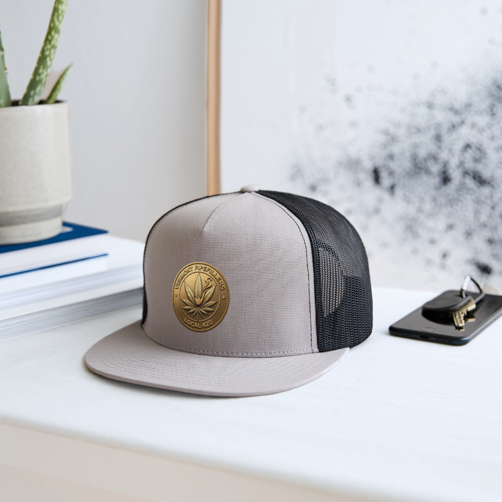 VERMONT PIPEFILLERS LOCAL 420 Trucker Hat - gray/black