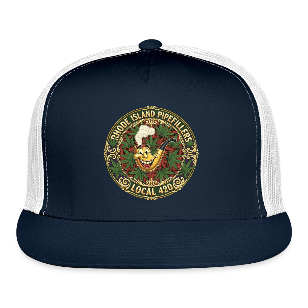 TEXAS PIPEFILLERS LOCAL 420 Trucker Hat - navy/white