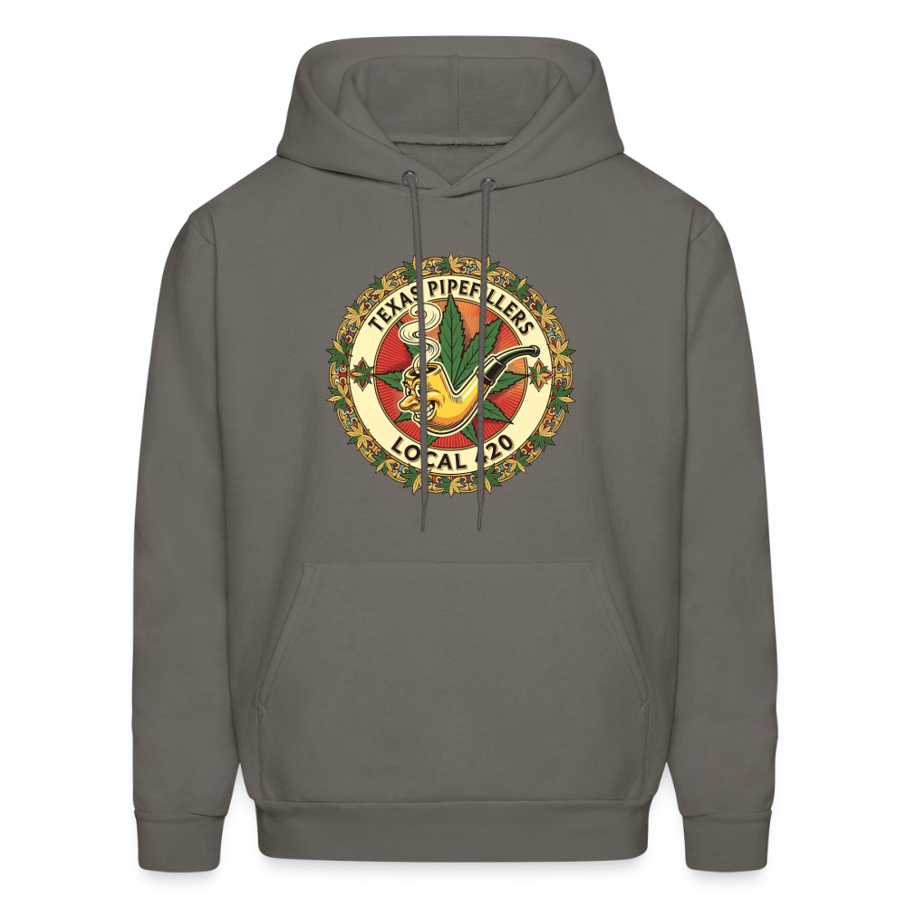 TEXAS PIPEFILLERS LOCAL 420  Men's Hoodie Hoodie - asphalt gray