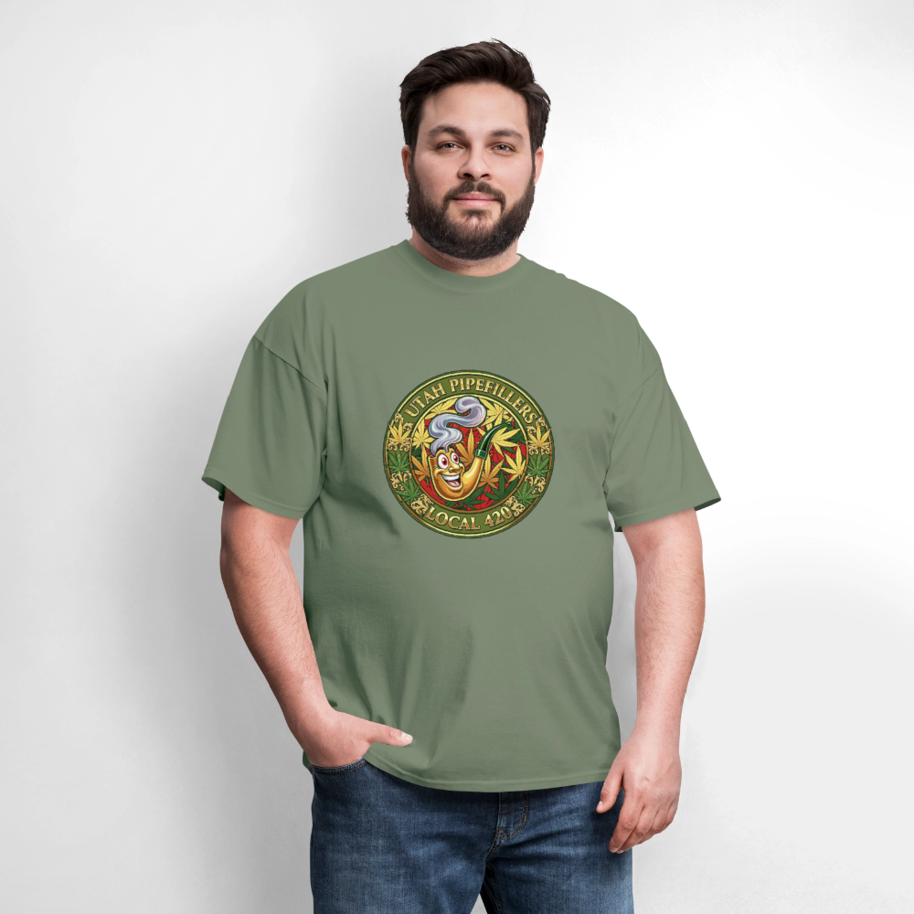 UTAH PIPEFILLERS LOCAL 420 Men's T-Shirt - military green