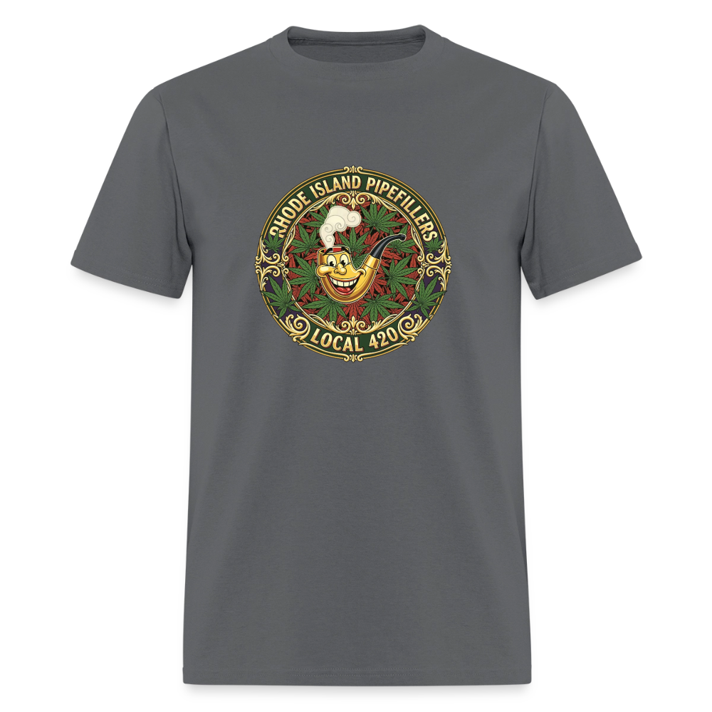 TEXAS PIPEFILLERS LOCAL 420 Men's T-Shirt - charcoal
