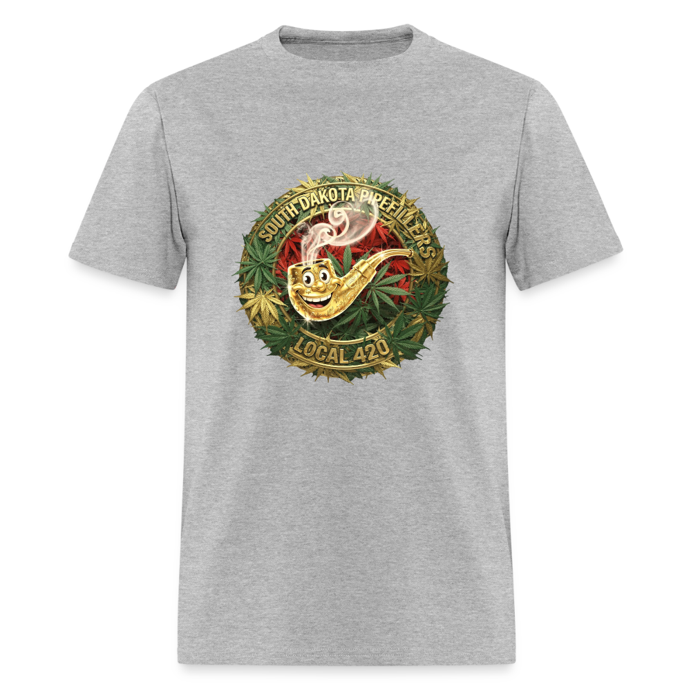 SOUTH DAKOTA PIPEFILLERS LOCAL 420  F/B DESIGN Men's T-Shirt - heather gray