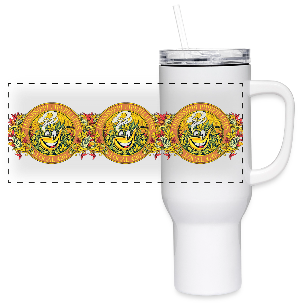 MISSISSIPPI PIPEFILLERS LOCAL 420 40 oz Travel Tumbler - white