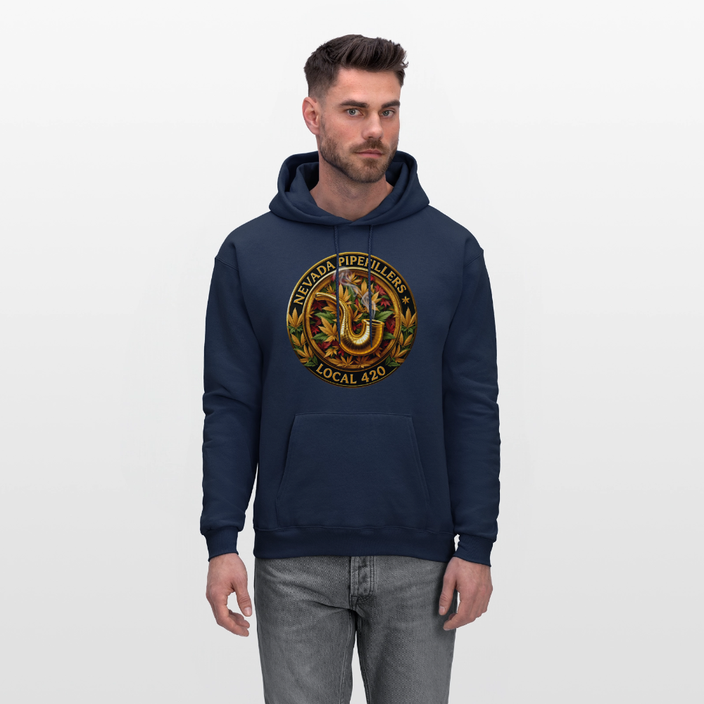 NEVADA PIPEFILLERS LOCAL 420  F/B DESIGN Men's Hoodie - navy