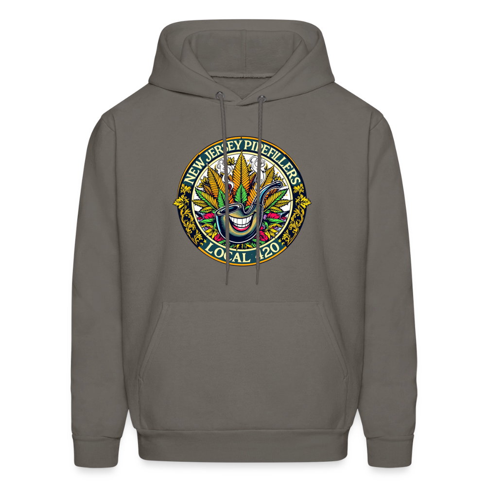 NEW JERSEY PIPEFILLERS LOCAL 420 F/B DESIGN Men's Hoodie - asphalt gray