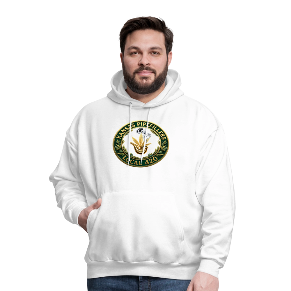 KANSAS PIPEFILLERS LOCAL 420 F/B DESIGNS Men's Hoodie - white