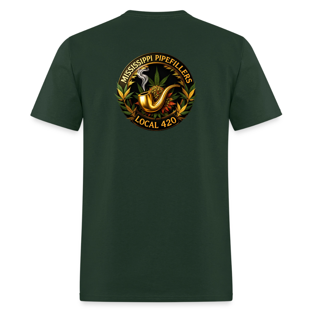 MISSISSIPPI PIPEFILLERS LOCAL 420 Men's T-Shirt - forest green