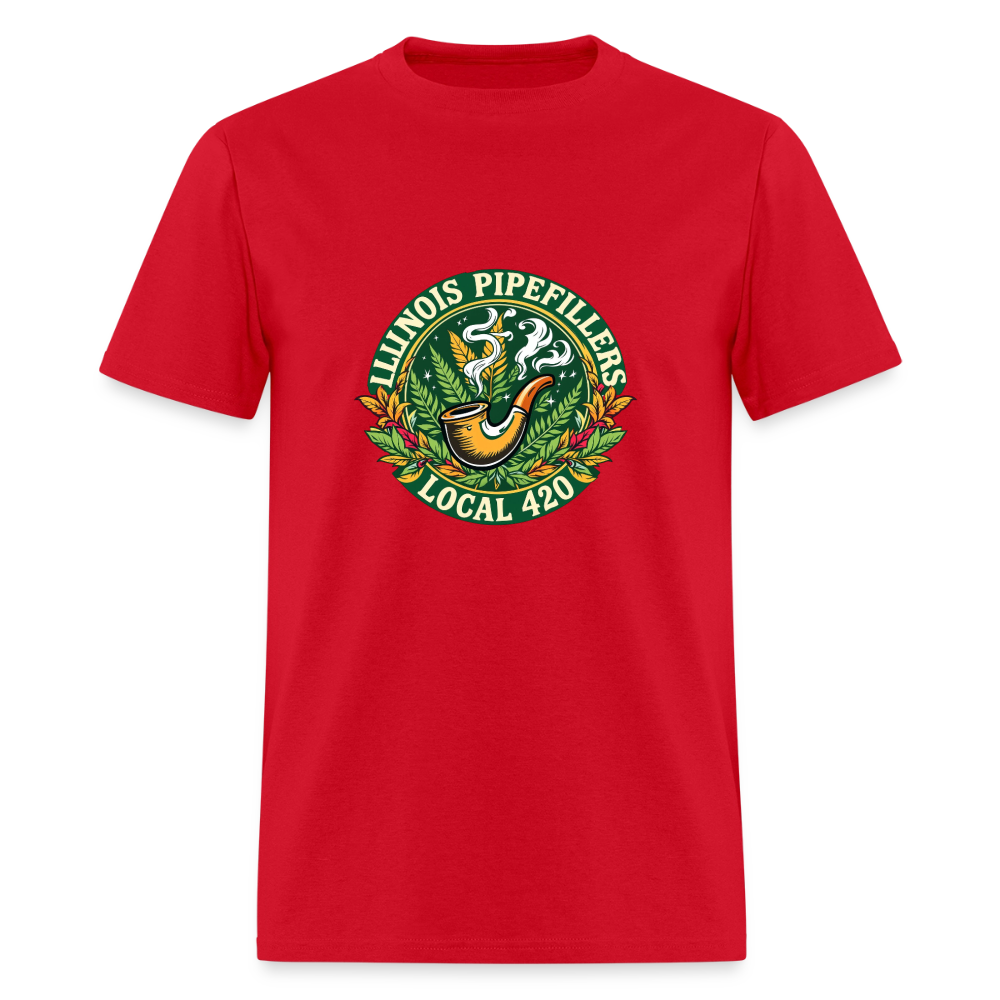 ILLINOIS PIPEFILLERS LOCAL 420 Men's T-Shirt - red