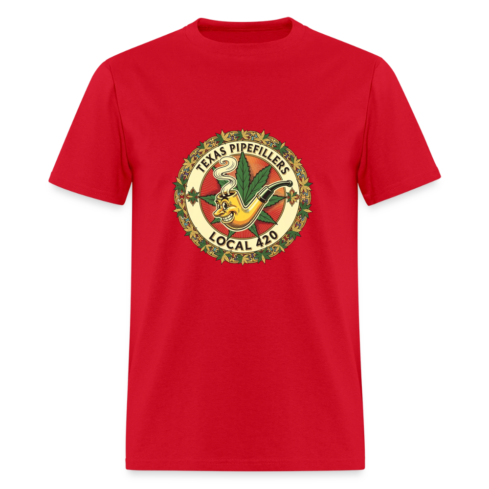 TEXAS PIPEFILLERS LOCAL 420 Men's T-Shirt - red