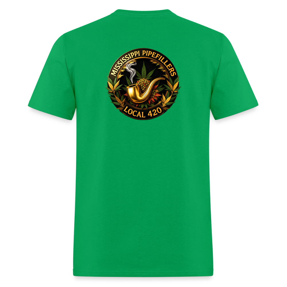 MISSISSIPPI PIPEFILLERS LOCAL 420 Men's T-Shirt - bright green