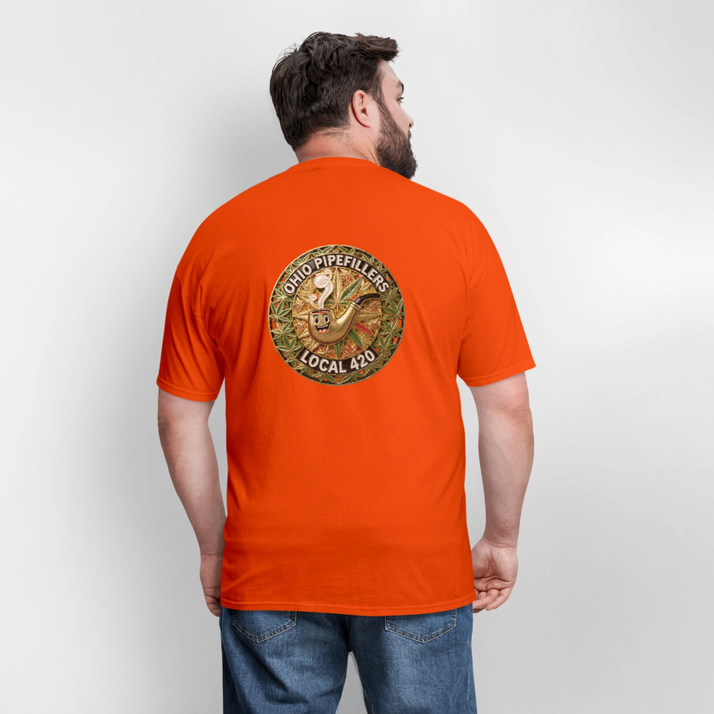OHIO PIPEFILLERS LOCAL 420  F/B DESIGNS Men's T-Shirt - orange