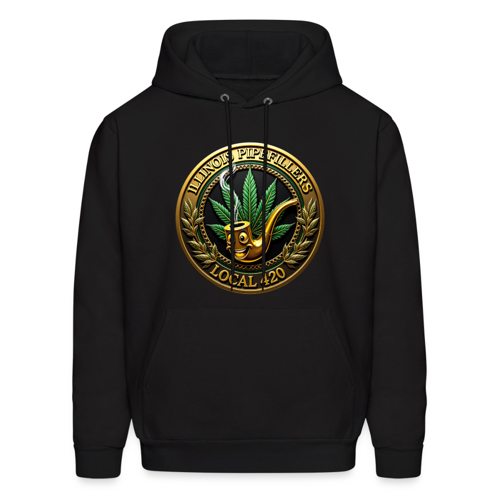 ILLINOIS PIPEFILLERS LOCAL 420 F/B DESIGN Men's Hoodie - black