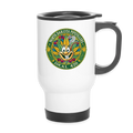 NORTH DAKOTA PIPEFILLERS LOCAL 420 14oz Stainless Steel Travel Mug - white