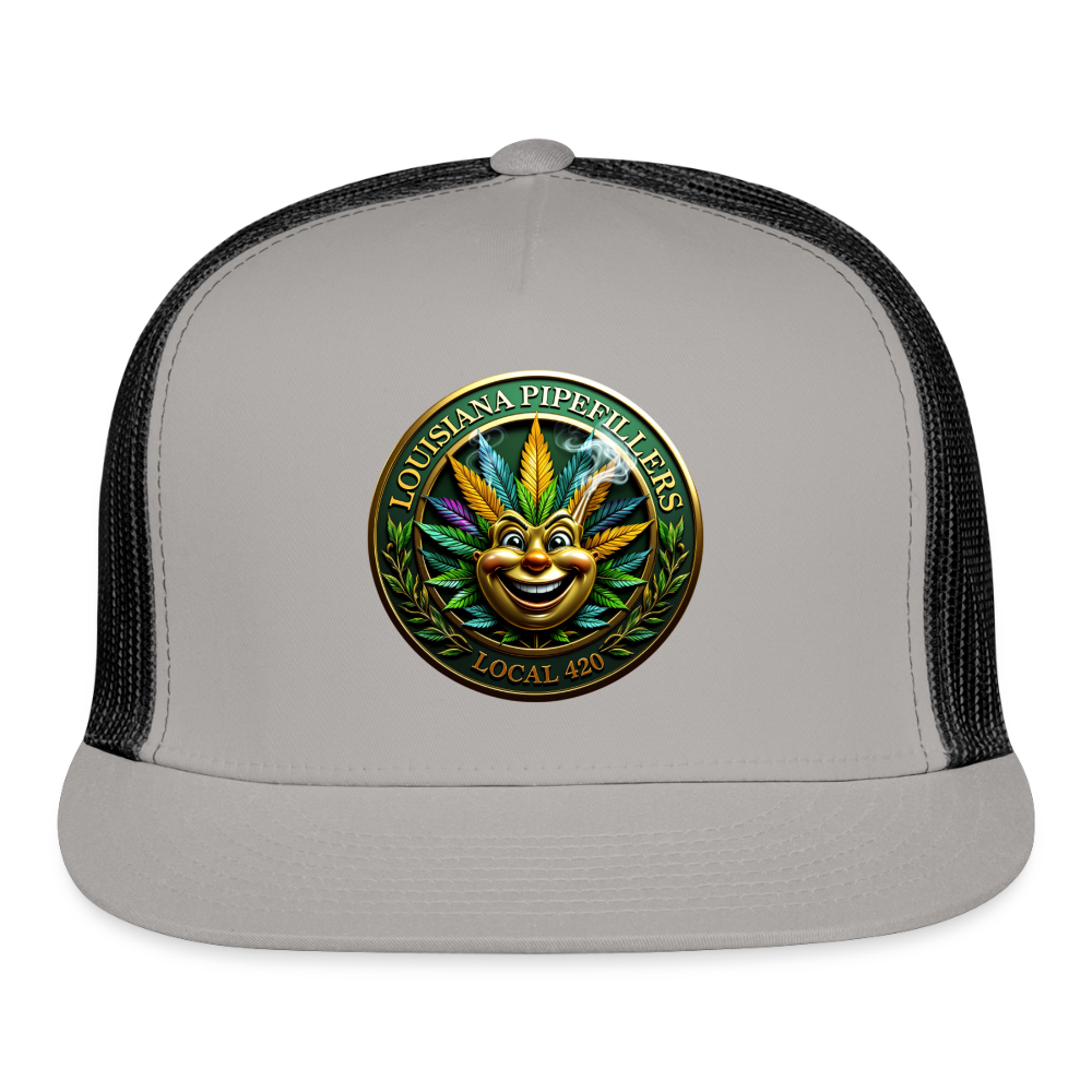 LOUISIANA PIPEFILLERS LOCAL 420 Trucker Hat - gray/black