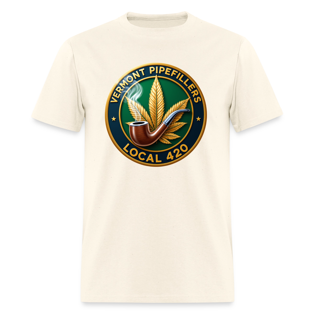 VERMONT PIPEFILLERS LOCAL 420 Men's T-Shirt - sweet cream heather