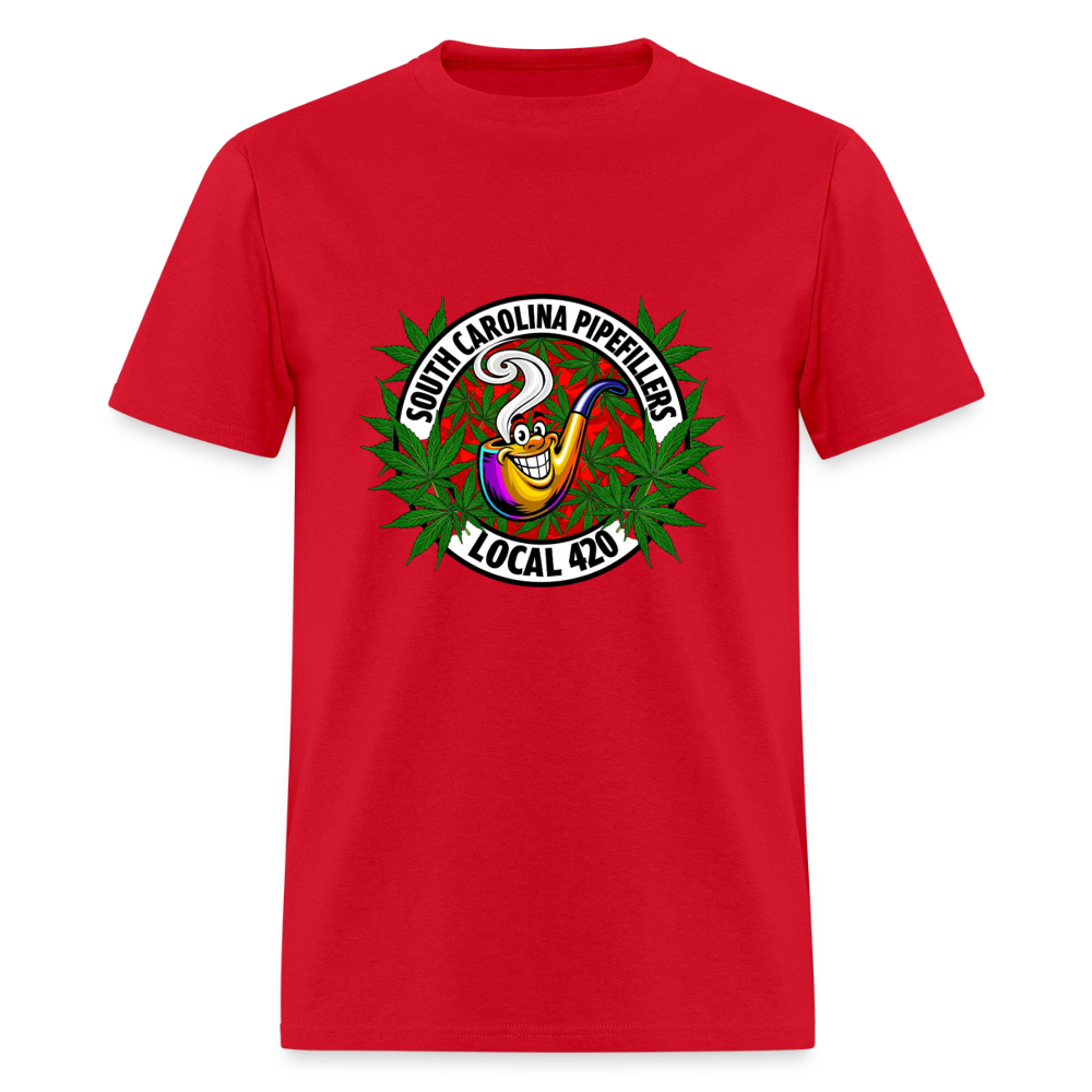 SOUTH CAROLINA PIPEFILLERS LOCAL 420 F/B DESIGN Men's T-Shirt - red