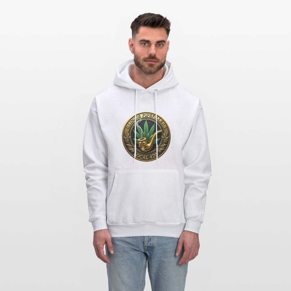 ILLINOIS PIPEFILLERS LOCAL 420  Men's Hoodie - white