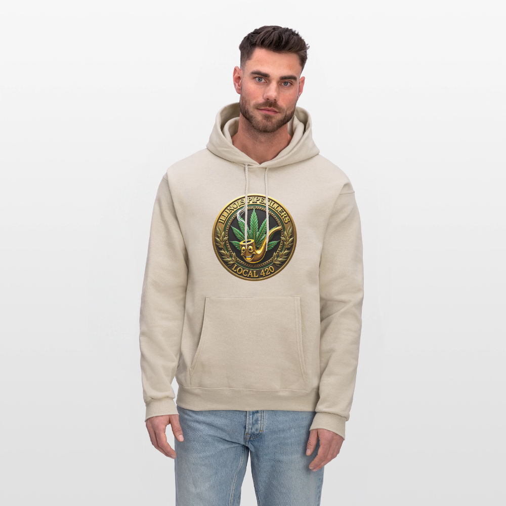ILLINOIS PIPEFILLERS LOCAL 420 F/B DESIGN Men's Hoodie - Sand
