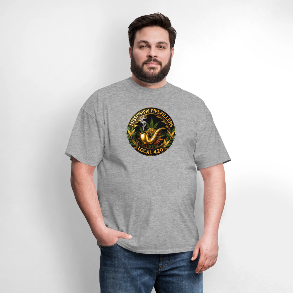 MISSISSIPPI PIPEFILLERS LOCAL 420 Men's T-Shirt - heather gray