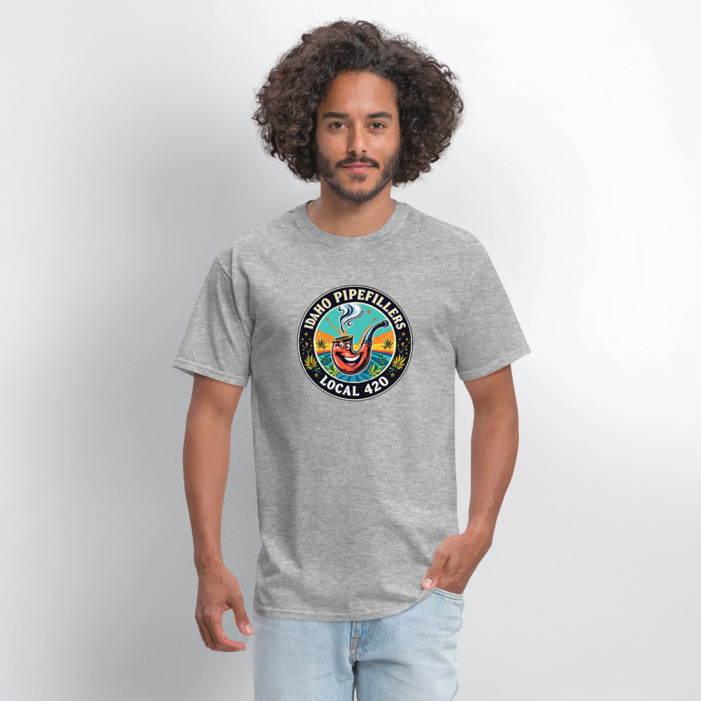 IDAHO PIPEFILLERS LOCAL 420 F/B DESIGN Men's T-Shirt - heather gray